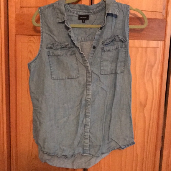 Tops - Denim Button Down Shirt